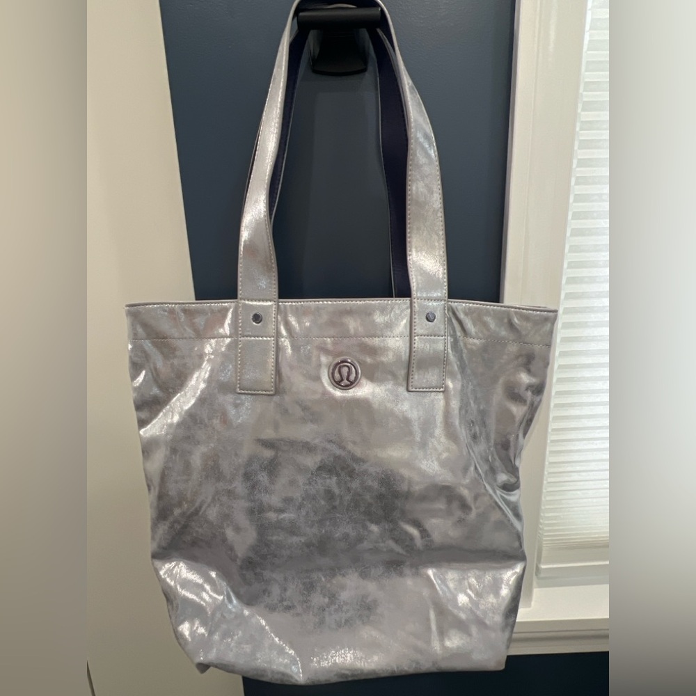 lululemon athletica Metallic Silver Tote